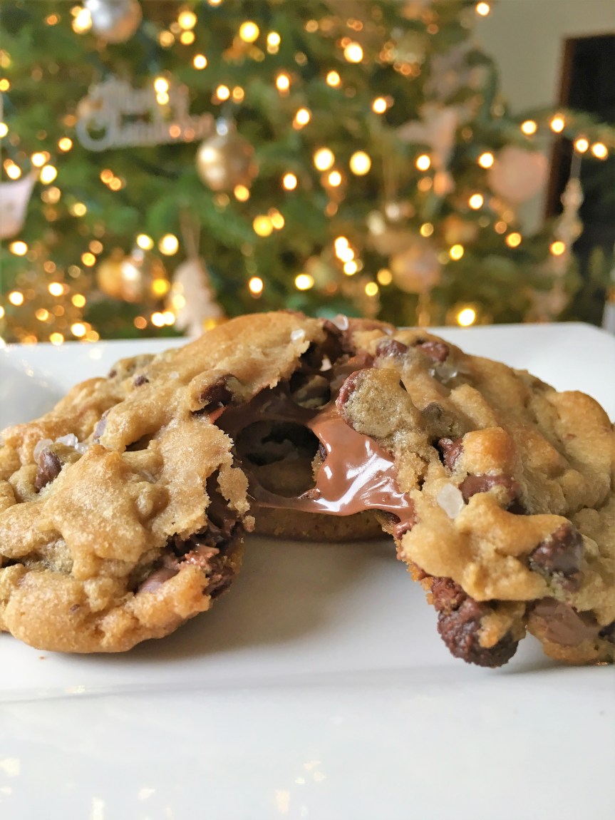 Nutella Stuffed Chocolate Chip Cookies with Sea&nbsp;Salt